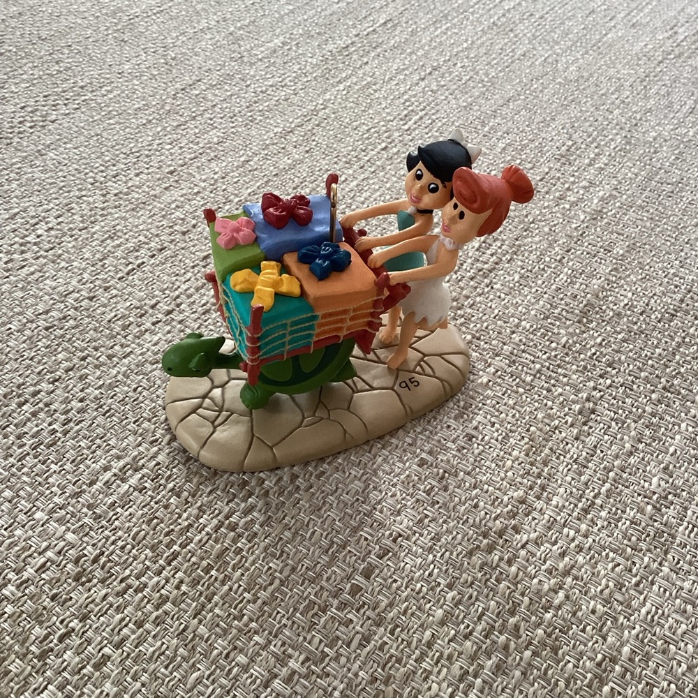 Hallmark 1995 Flintstones Betty and Wilma Christmas Tree Ornament Vintage